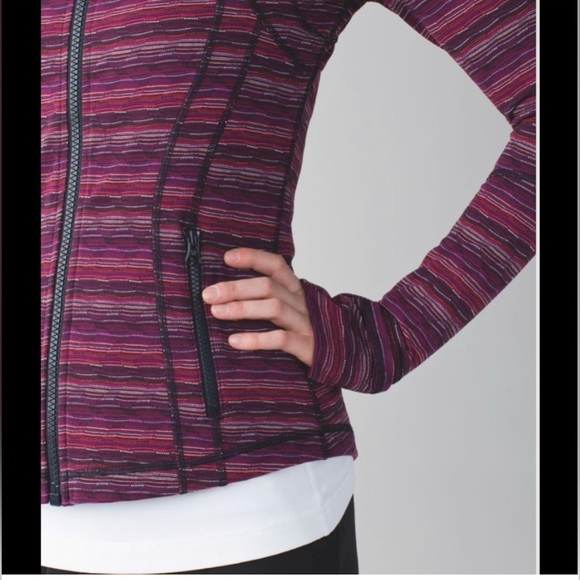 Lululemon Regal Plum Space Dye Twist Luon Define Jacket Full Zip Size 4 - Picture 5 of 7